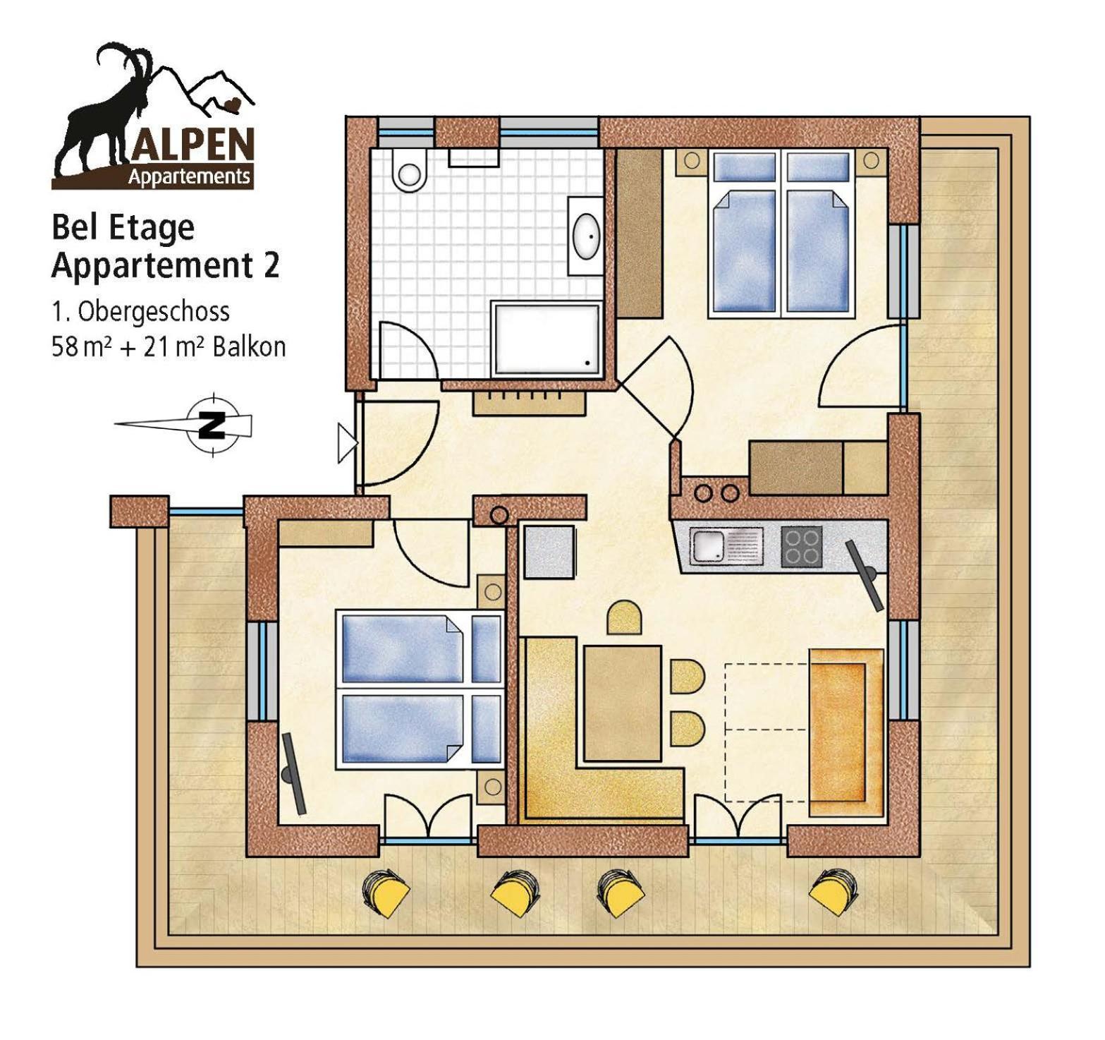 Alpen Appartement Beletage 迈尔霍芬 客房 照片